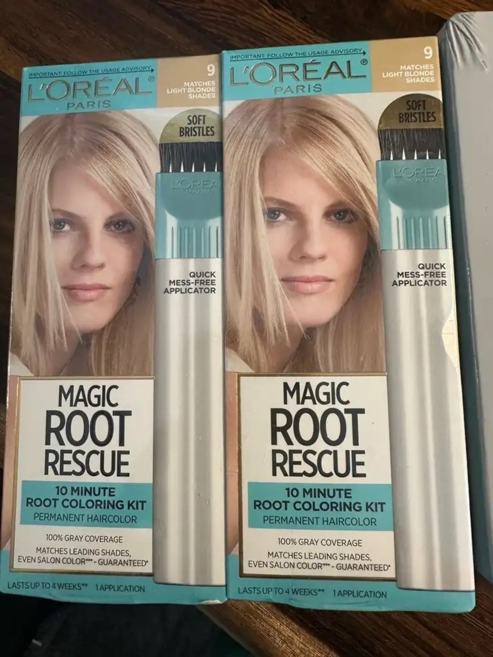 L'Oreal Magic Root Rescue Root Coloring Kit - Light Blonde & Aqua Accents-4 pack